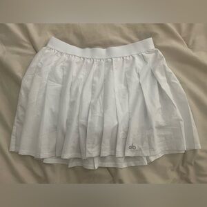 Alo White Pleated Skirt